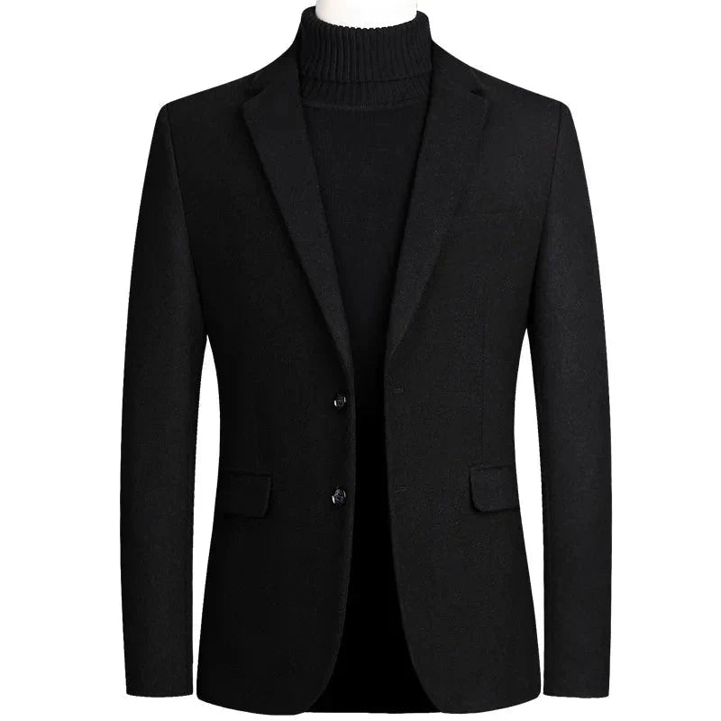 Blazer Slim Fit Zelvon ZLN105 com corte ajustado e tecido leve em algodão e poliéster.