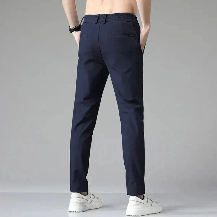 Calça Social Slim Zelvon ZLN116 com nylon e spandex, conforto, resistência e caimento ajustado para uso formal.