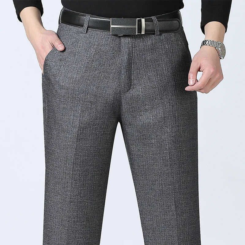 Calça social Zelvon ZLN118 com corte slim, tecido leve e elegante para visuais formais ou casuais refinados.